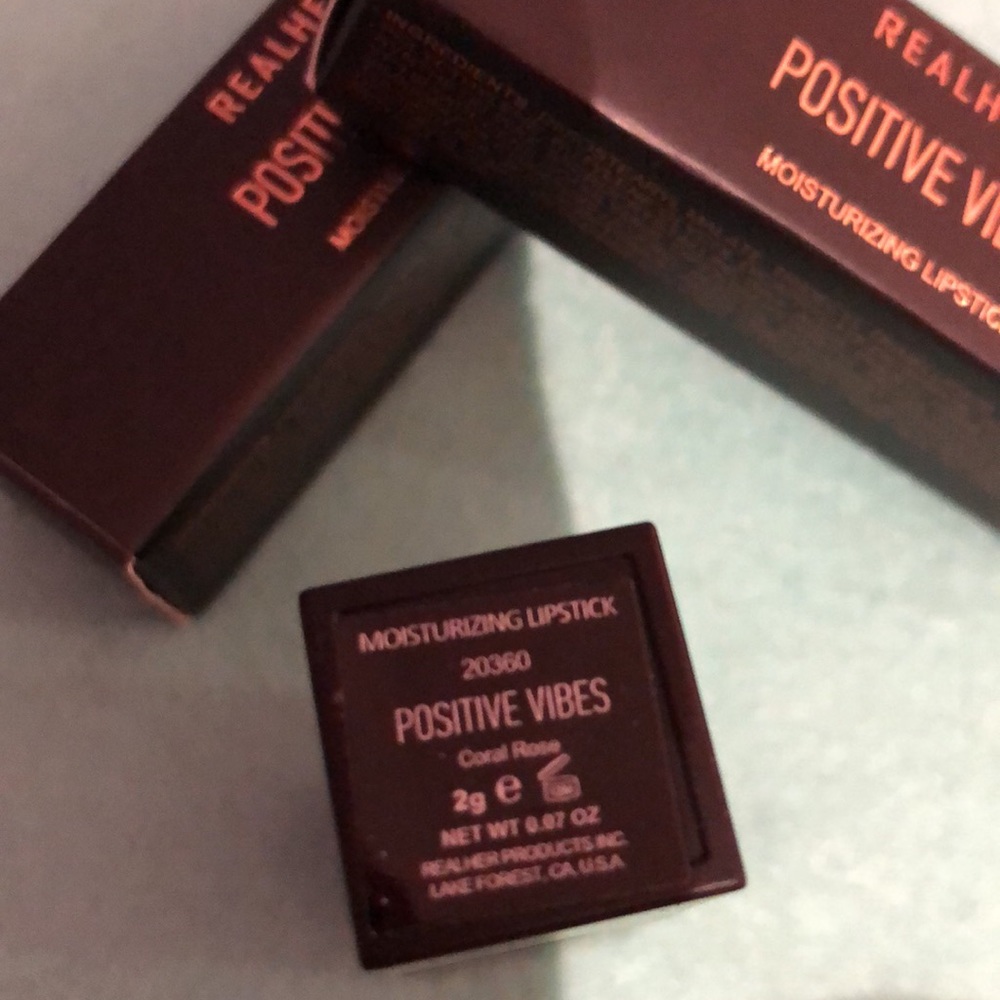 (2) REALHER POSITIVE LIPSTICKS IN CORAL ROSE